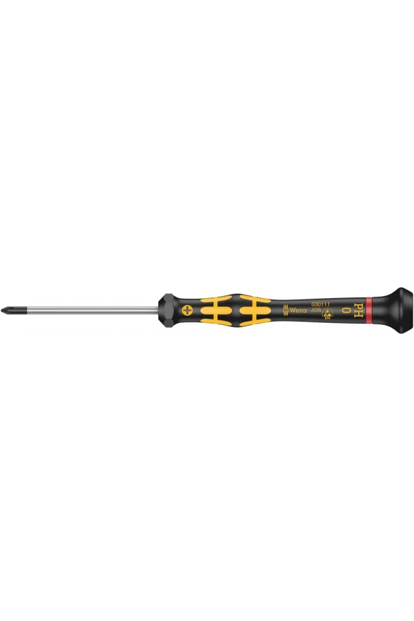 Wera 1550 PH ESD Kraftform Micro Yıldız Tornavida, PH 0 x 60 mm