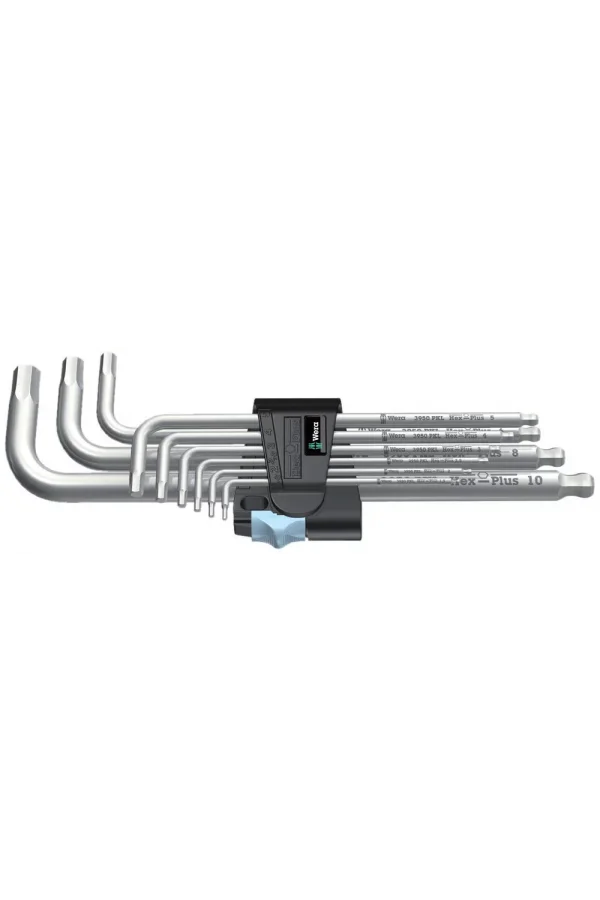Wera 3950/9 Hex-Plus Paslanmaz 1 Allen Anahtar Set, metrik, Paslanmaz
