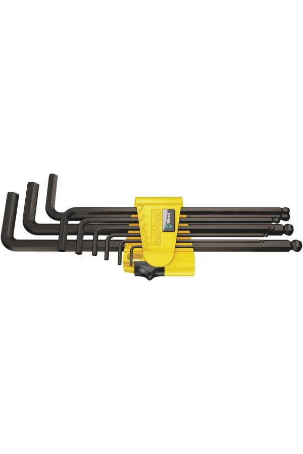 Wera 950/9 Hex-Plus Emperyal 1 Allen Anahtar Set, inç, BlackLaser