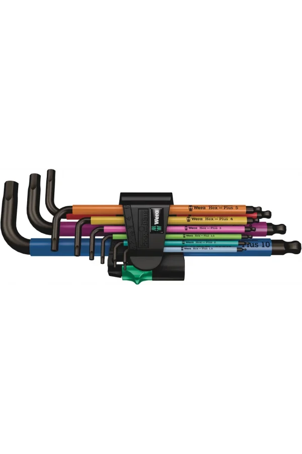 Wera 950/9 Hex-Plus Renkli 1 Allen Anahtar Set, metrik, BlackLaser