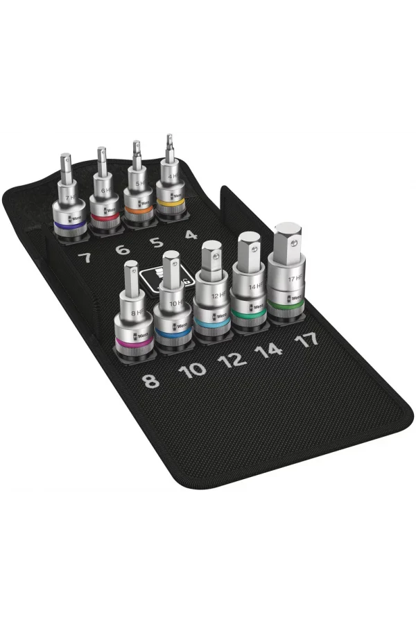Wera 8740 C HF 1 Altıgen Uçlu Zyklop Lokma Bits Seti, 1/2 Soketli, Tutma Fonksiyonlu