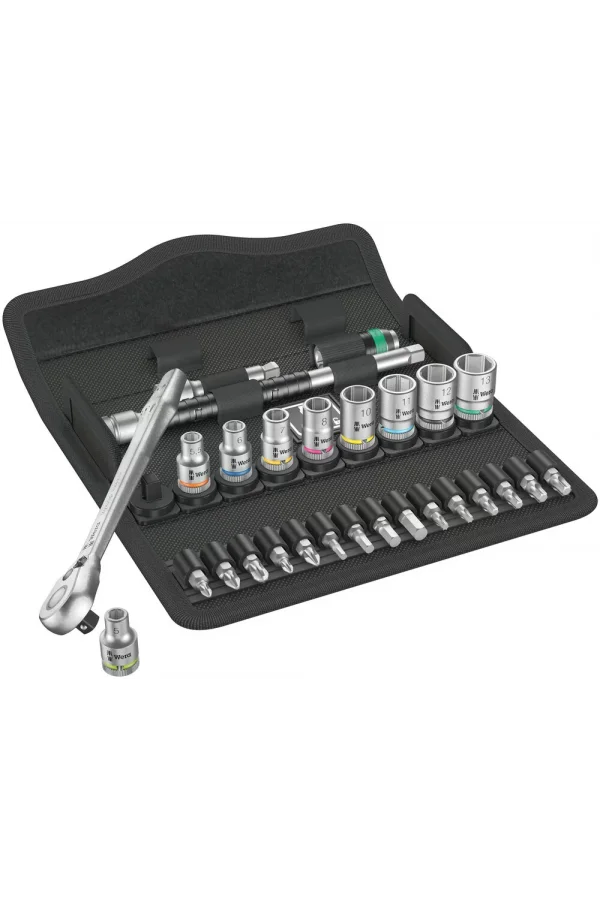 Wera 8100 SA 8 Zyklop Metal Yön Mandallı Cırcır Seti, 1/4 Sürücülü, metrik