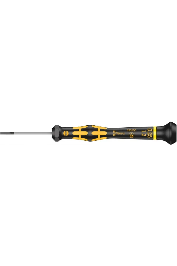Wera 1578 A ESD Kraftform Micro Düz Tornavida, 0.25 x 1.2 x 40 mm