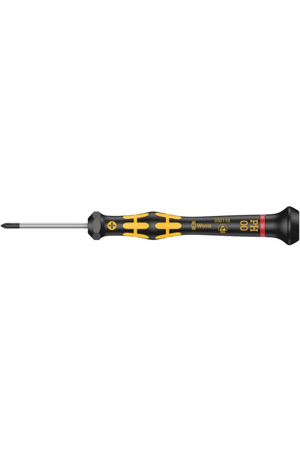 Wera 1550 PH ESD Kraftform Micro Yıldız Tornavida, PH 00 x 40 mm
