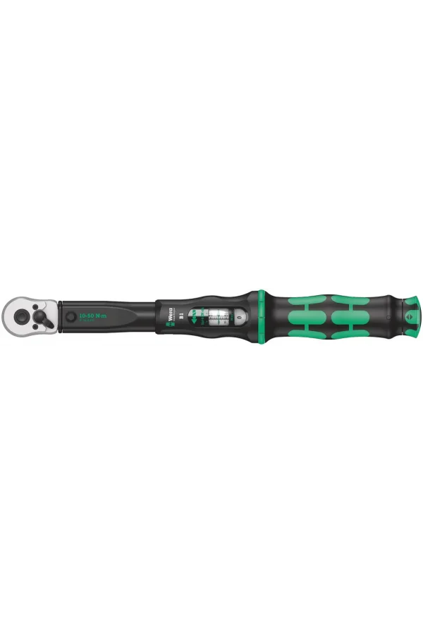 Wera Click-Torque B 1 Yön Mandallı Cırcırlı Tork Anahtarı, 10-50 Nm, 3/8 x 10-50 Nm