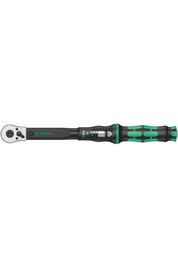 Wera Click-Torque B 2 Yön Mandallı Cırcırlı Tork Anahtarı, 20-100 Nm, 3/8 x 20-100 Nm