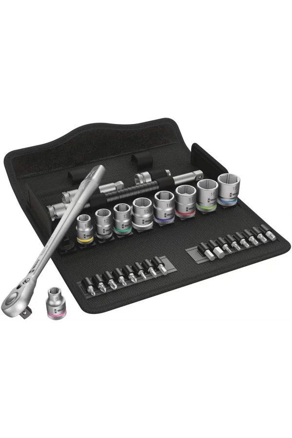 Wera 8100 SB 8 Zyklop Metal Yön Mandallı Cırcır Seti, 3/8 Sürücülü, metrik