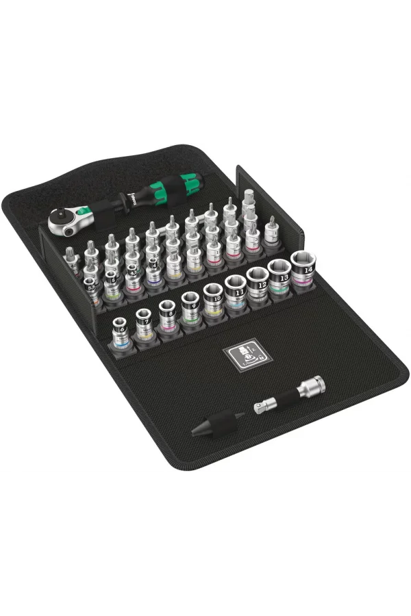 Wera 8100 SA All in Zyklop Speed Cırcır Seti, Tutma Fonksiyonlu, 1/4 Sürücülü, metrik