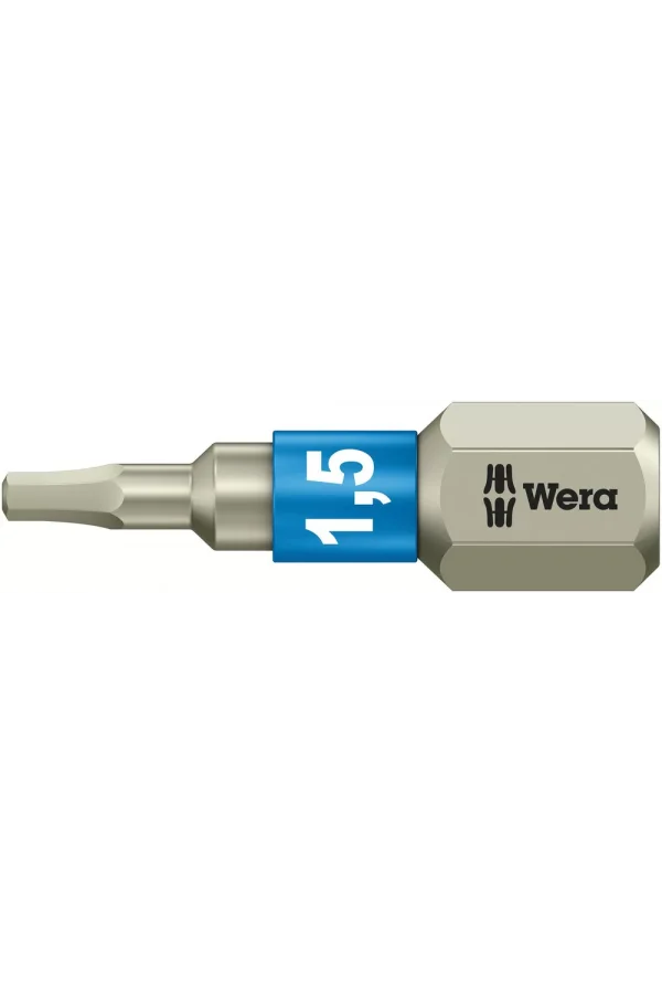 Wera 3840/1 TS Bits, Paslanmaz, 1.5 x 25 mm