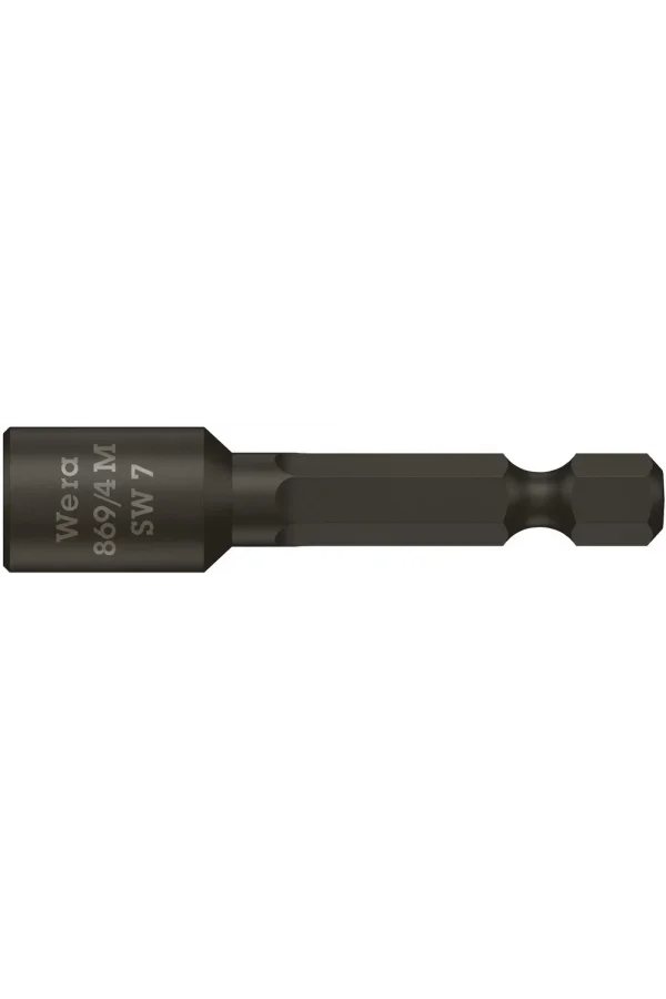 Wera 869/4 M Nutsetter/Bits Bağlantılı Lokma, Mıknatıslı, 7 x 50 mm