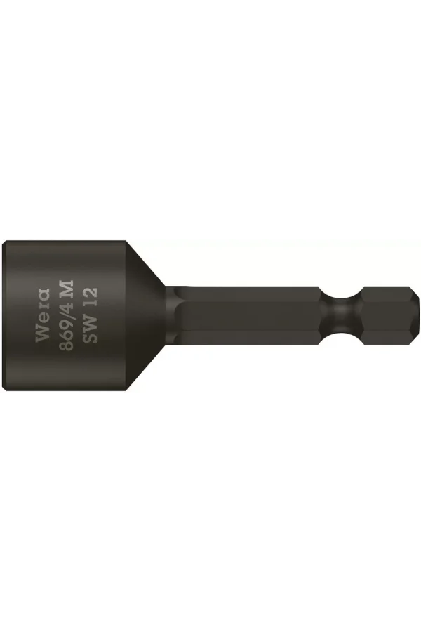 Wera 869/4 M Nutsetter/Bits Bağlantılı Lokma, Mıknatıslı, 12 x 50 mm