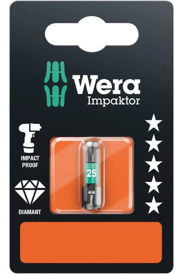 Wera 867/1 IMP DC SB Impaktor Bits, TX 25 x 25 mm