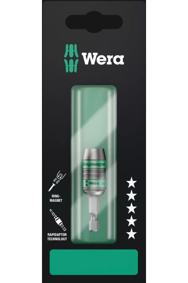 Wera 887/4 RR SB Rapidaptor Üniversal Bits Tutucu, Halka Mıknatıslı, 1/4 x 57 mm