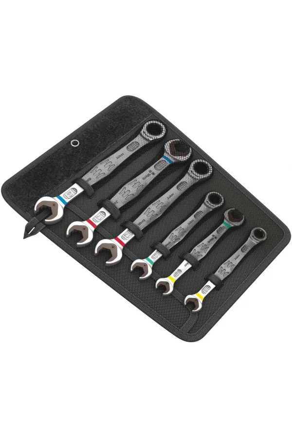 Wera 6000/6002 Joker 6 Set 1 Açık Ağız Cırcırlı Kombine Anahtar / Çift Açık Ağız Anahtar Seti