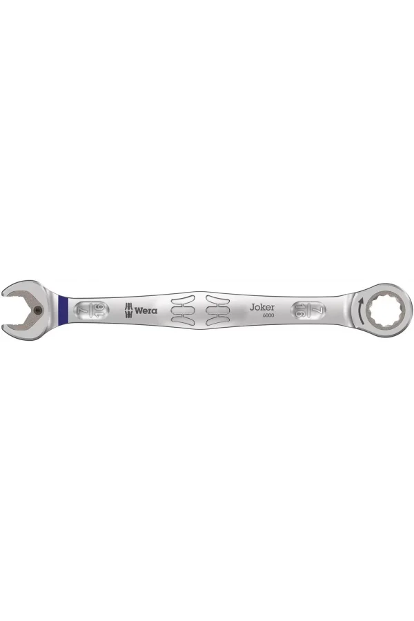 Wera 6000 Joker Açık Ağız Cırcırlı Kombine Anahtar, inç, 7/16 x 165 mm