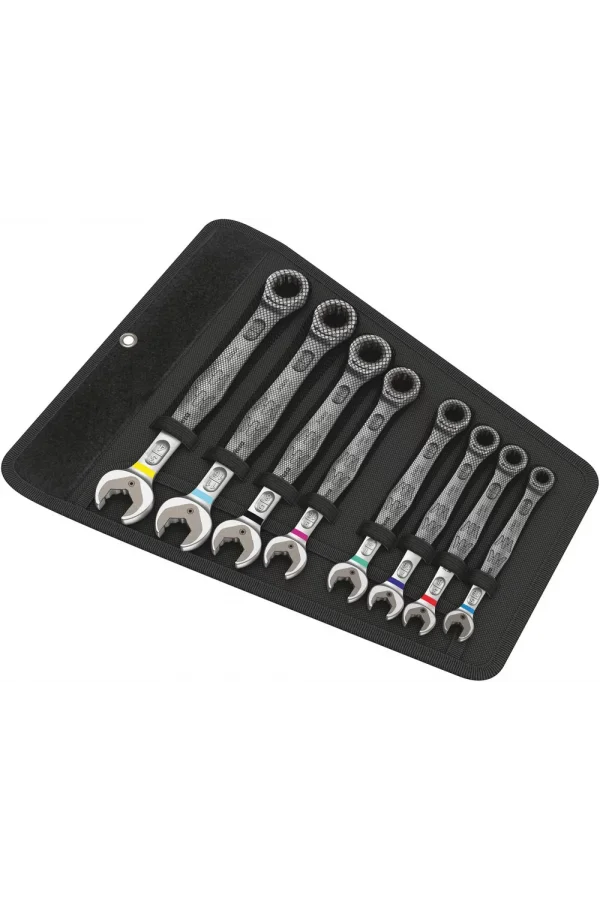 Wera 6000 Joker 8 Emperyal Set 1 Açık Ağız Cırcırlı Kombine Anahtar Seti, inç