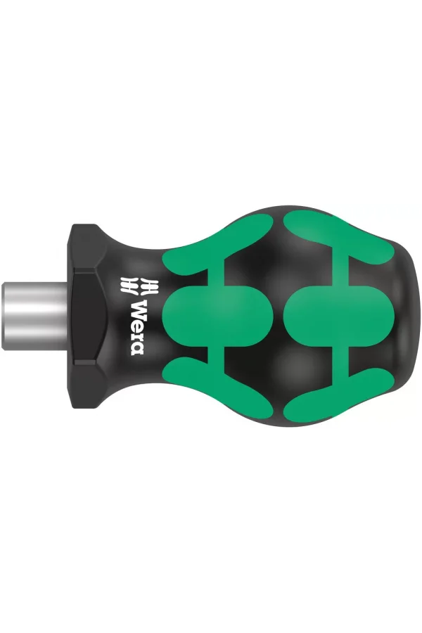 Wera 811/1 Stubby/Topaç Bits Tutuculu Tornavida, Mıknatıslı, 1/4