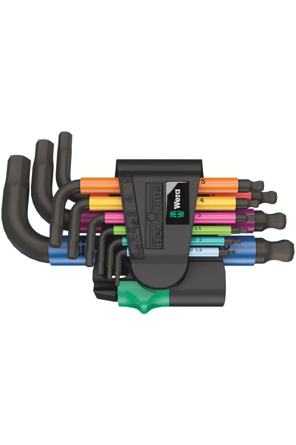 Wera 950/9 Hex-Plus Renkli 2 Allen Anahtar Set, metrik, BlackLaser