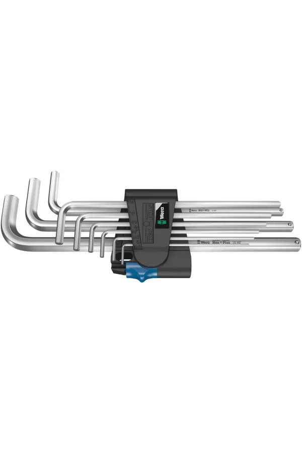 Wera 950/9 L Hex-Plus HF 1 Allen Anahtar Set, metrik, Krom Kaplama, Tutma Fonksiyonlu