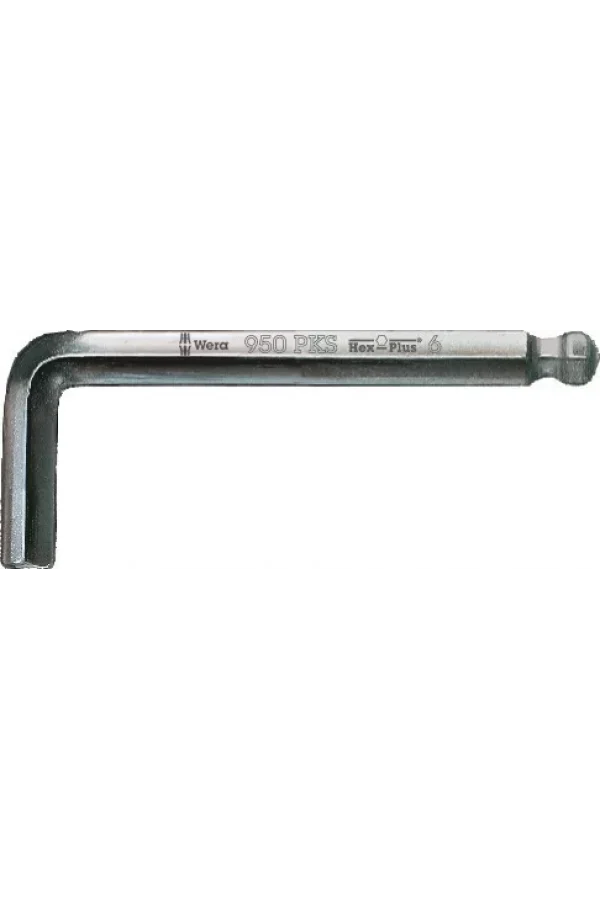 Wera 950 PKS Allen Anahtar, metrik, Krom Kaplama, 10 x 125 mm