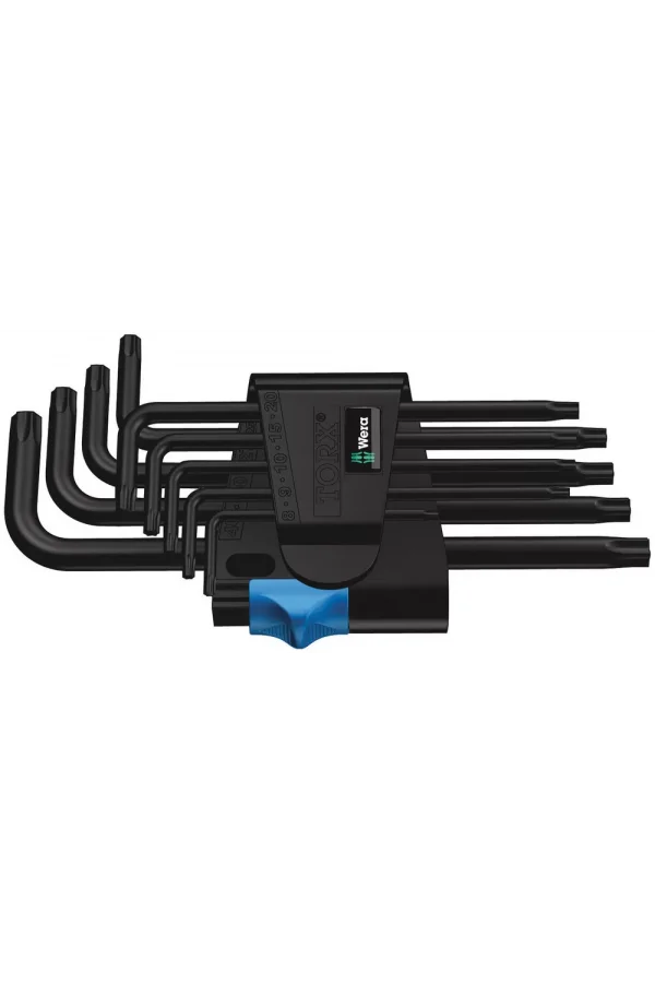 Wera 967/9 TX HF 1 Allen Anahtar Set, Tutma Fonksiyonlu, BlackLaser