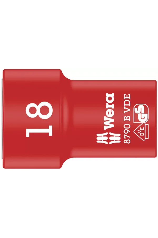 Wera 8790 B VDE Yalıtımlı Zyklop Lokma, 3/8 Soketli, 18 x 46 mm