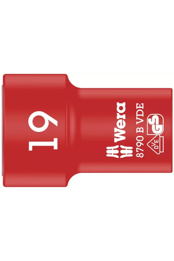Wera 8790 B VDE Yalıtımlı Zyklop Lokma, 3/8 Soketli, 19 x 46 mm