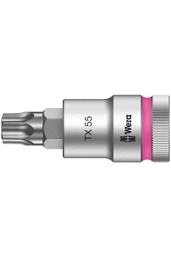 Wera 8767 C HF TORX® Uçlu Zyklop Lokma Bits, 1/2 Soketli, Tutma Fonksiyonlu, TX 55 x 60 mm