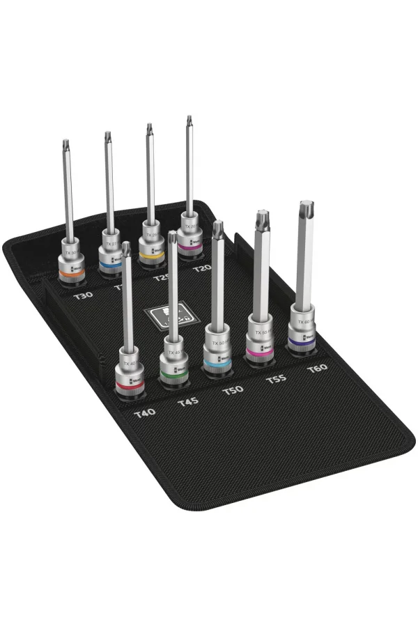Wera 8767 C HF 3 TORX® Uçlu Zyklop Lokma Bits Seti, 1/2 Soketli, Tutma Fonksiyonlu