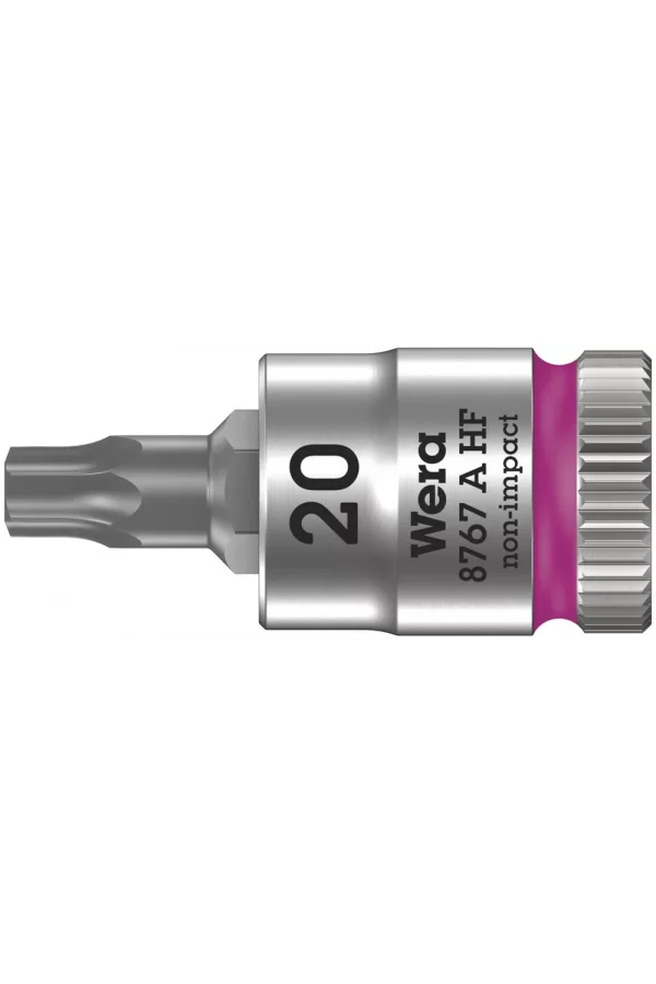 Wera 8767 A HF TORX® Uçlu Zyklop Lokma Bits, 1/4 Soketli, Tutma Fonksiyonlu, TX 20 x 28 mm