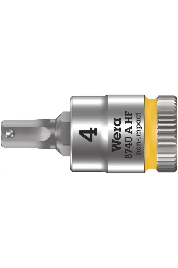 Wera 8740 A HF Altıgen Uçlu Zyklop Lokma Bits, 1/4 Soketli, Tutma Fonksiyonlu, 4 x 28 mm