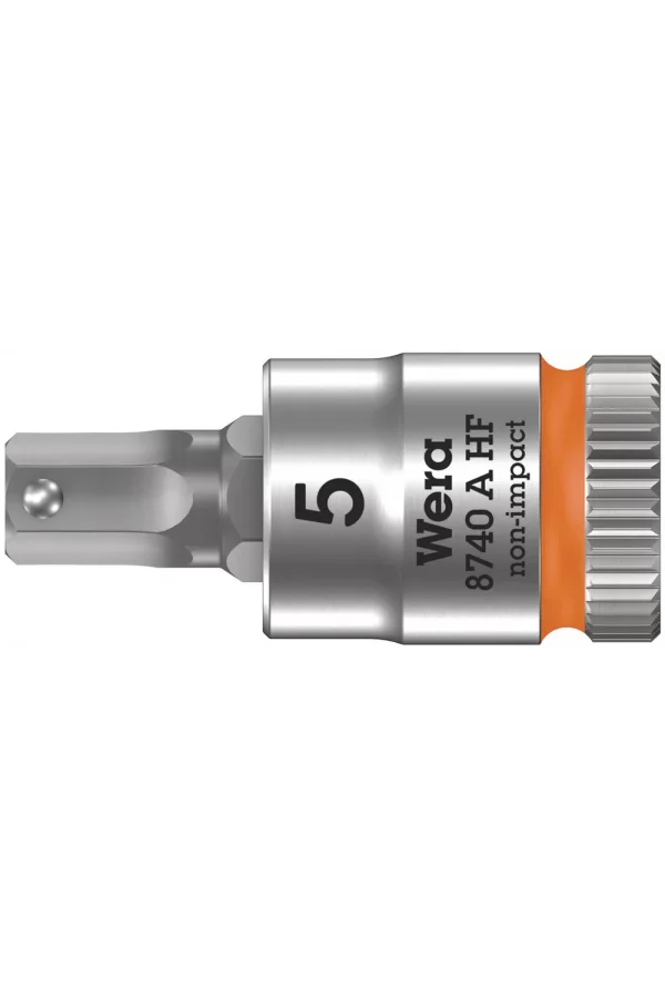 Wera 8740 A HF Altıgen Uçlu Zyklop Lokma Bits, 1/4 Soketli, Tutma Fonksiyonlu, 5 x 28 mm