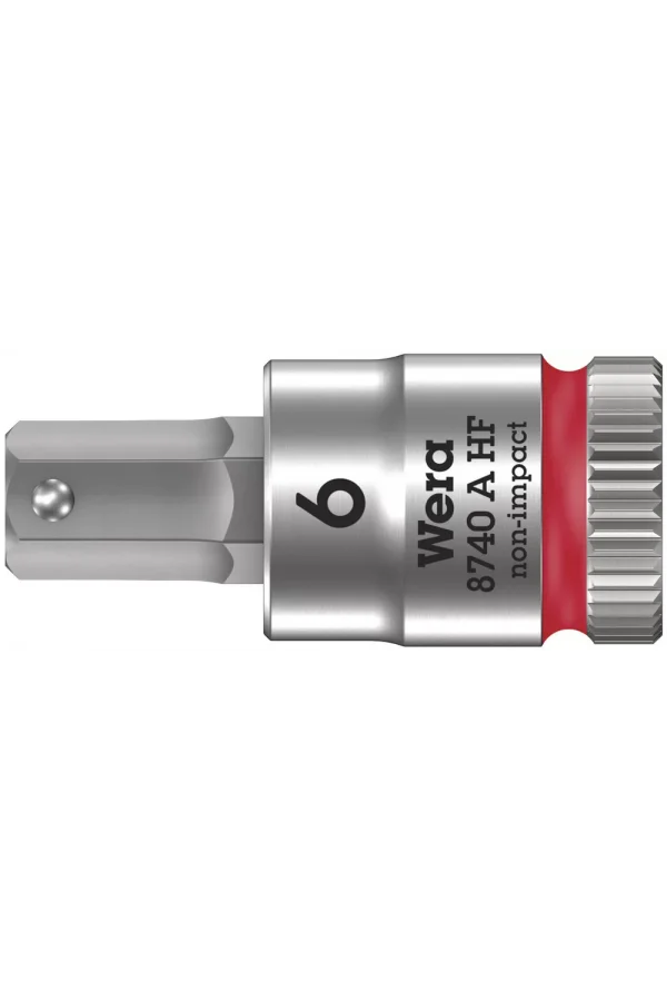 Wera 8740 A HF Altıgen Uçlu Zyklop Lokma Bits, 1/4 Soketli, Tutma Fonksiyonlu, 6 x 28 mm