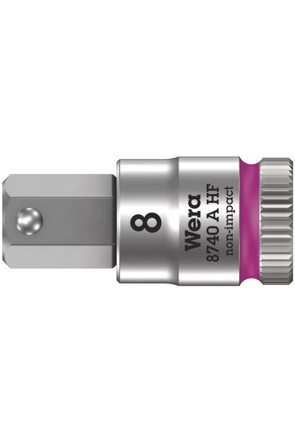 Wera 8740 A HF Altıgen Uçlu Zyklop Lokma Bits, 1/4 Soketli, Tutma Fonksiyonlu, 8 x 28 mm