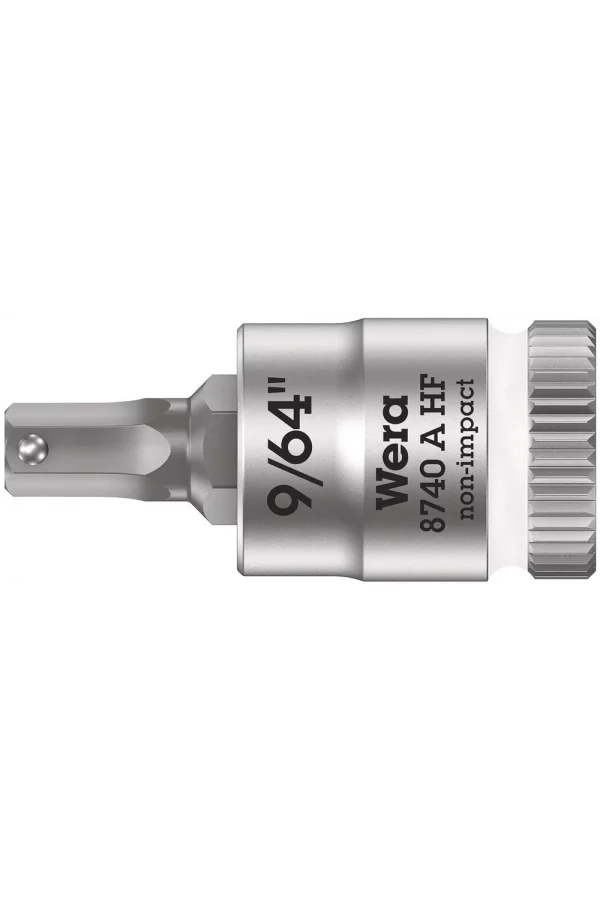 Wera 8740 A HF Altıgen Uçlu Zyklop Lokma Bits, 1/4 Soketli, Tutma Fonksiyonlu, 9/64 x 28 mm