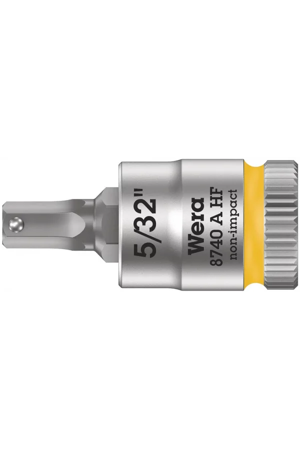 Wera 8740 A HF Altıgen Uçlu Zyklop Lokma Bits, 1/4 Soketli, Tutma Fonksiyonlu, 5/32 x 28 mm