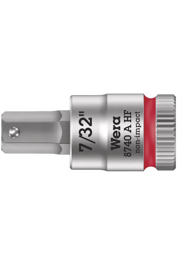 Wera 8740 A HF Altıgen Uçlu Zyklop Lokma Bits, 1/4 Soketli, Tutma Fonksiyonlu, 7/32 x 28 mm