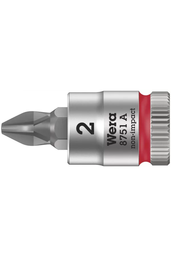 Wera 8751 A Yıldız Uçlu Zyklop Lokma Bits, 1/4 Soketli, PH 2 x 28 mm