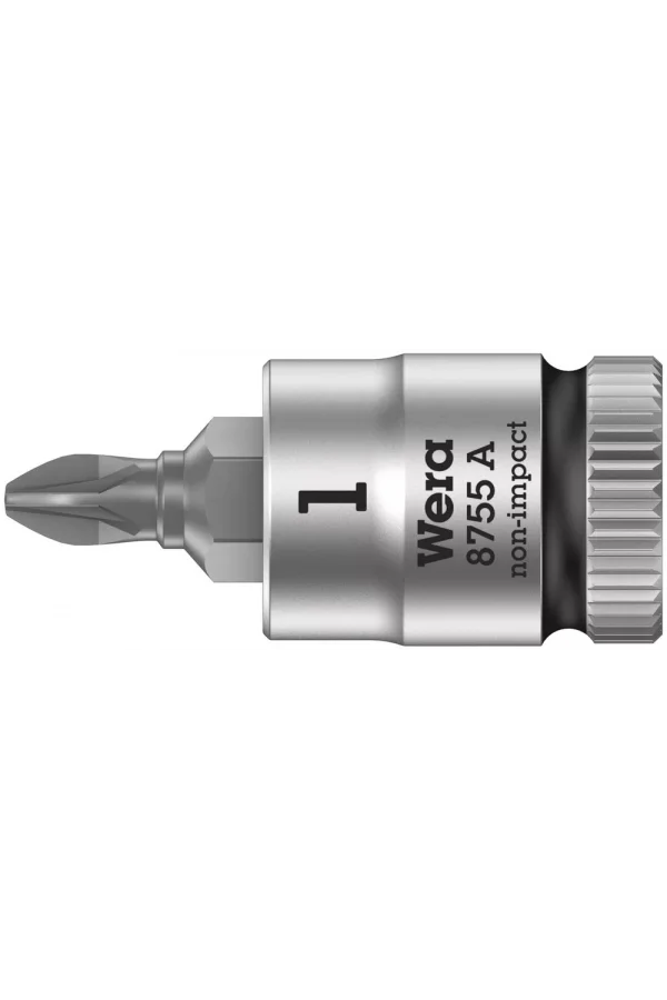 Wera 8755 A Pozidriv Uçlu Zyklop Lokma Bits, 1/4 Soketli, PZ 1 x 28 mm