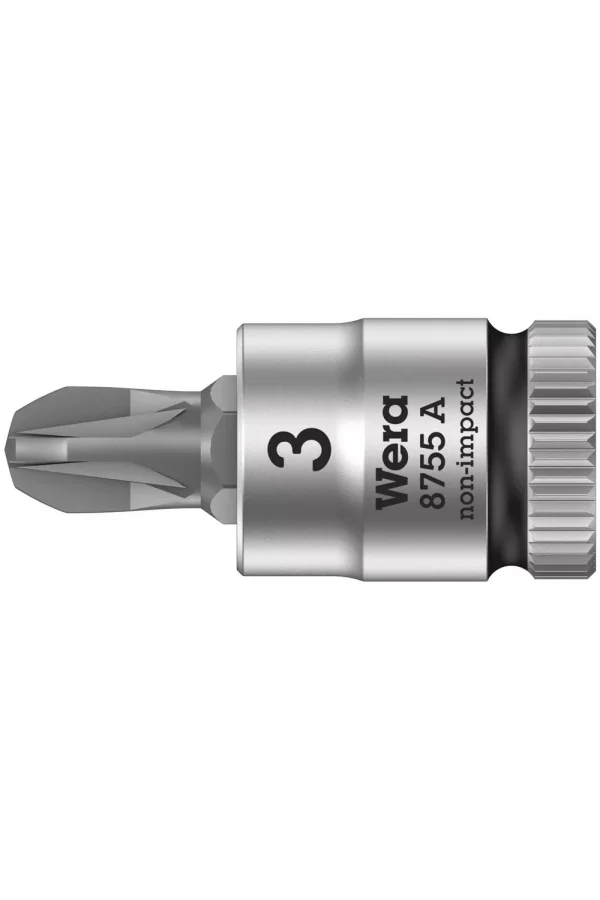 Wera 8755 A Pozidriv Uçlu Zyklop Lokma Bits, 1/4 Soketli, PZ 3 x 28 mm