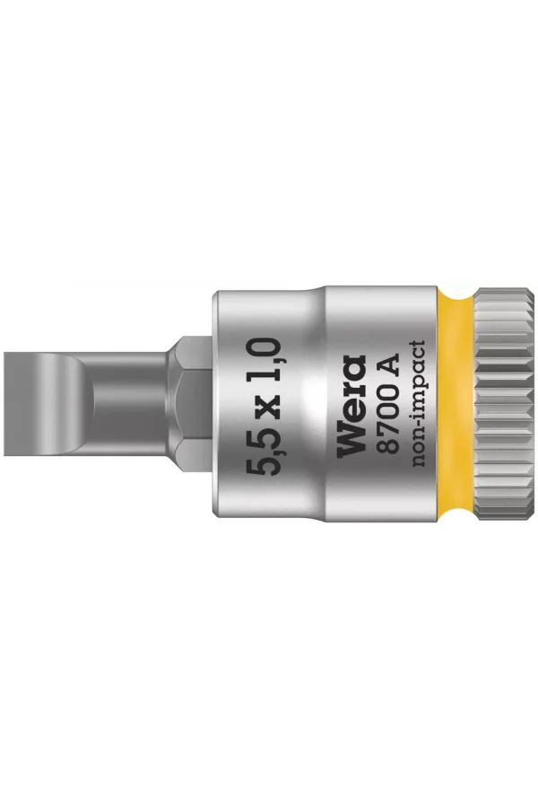 Wera 8700 A FL Düz Uçlu Zyklop Lokma Bits, 1/4 Soketli, 1 x 5.5 x 28 mm