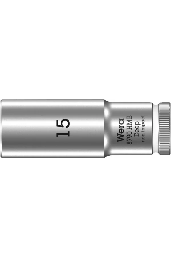 Wera 8790 HMB Derin Lokma, 3/8 Soketli, 15 x 64 mm