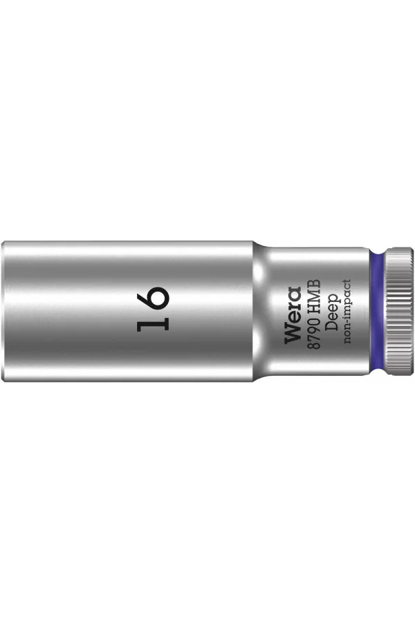 Wera 8790 HMB Derin Lokma, 3/8 Soketli, 16 x 64 mm