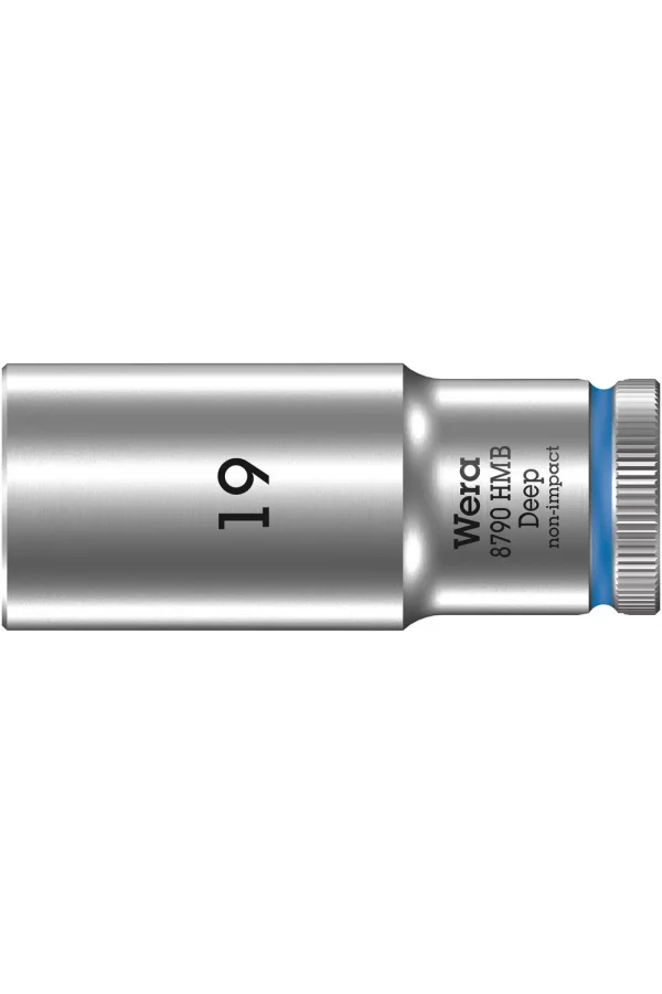Wera 8790 HMB Derin Lokma, 3/8 Soketli, 19 x 64 mm