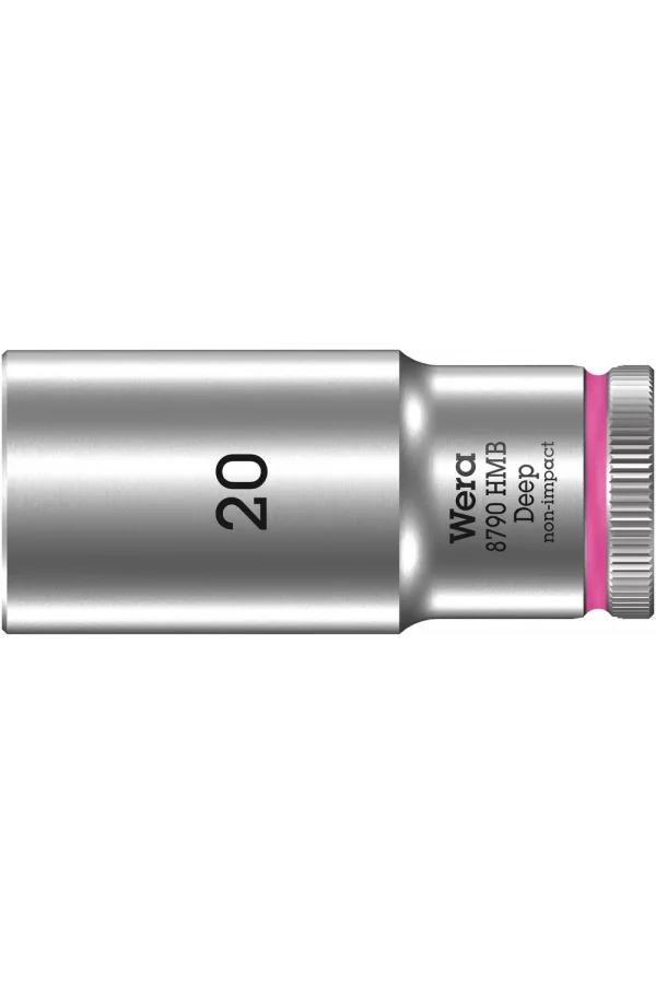Wera 8790 HMB Derin Lokma, 3/8 Soketli, 20 x 64 mm
