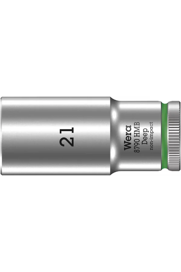 Wera 8790 HMB Derin Lokma, 3/8 Soketli, 21 x 64 mm