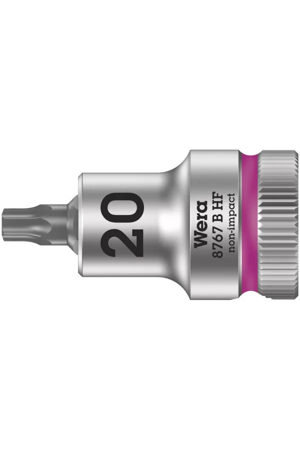 Wera 8767 B HF TORX® Uçlu Zyklop Lokma Bits, 3/8 Soketli, Tutma Fonksiyonlu, TX 20 x 35 mm