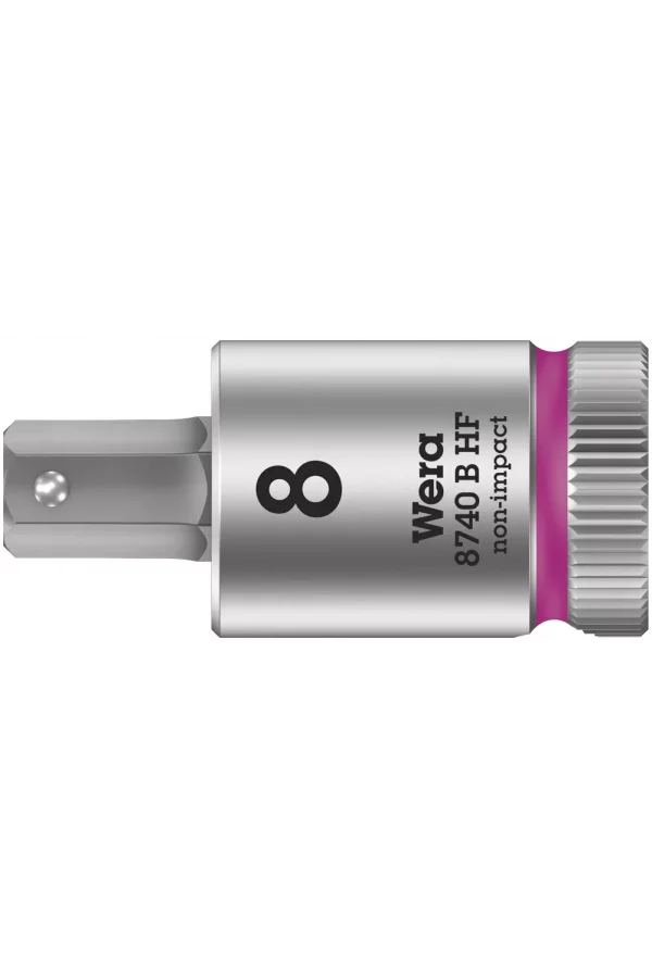 Wera 8740 B HF Altıgen Uçlu Zyklop Lokma Bits, 3/8 Soketli, Tutma Fonksiyonlu, 8 x 38.5 mm