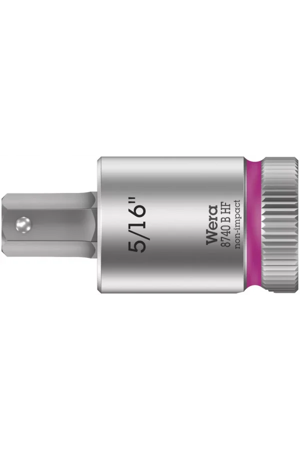 Wera 8740 B HF Altıgen Uçlu Zyklop Lokma Bits, 3/8 Soketli, Tutma Fonksiyonlu, 5/16 x 38.5 mm