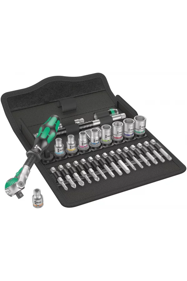 Wera 8100 SA 9 Zyklop Speed Cırcır Seti, 1/4 Sürücülü, inç
